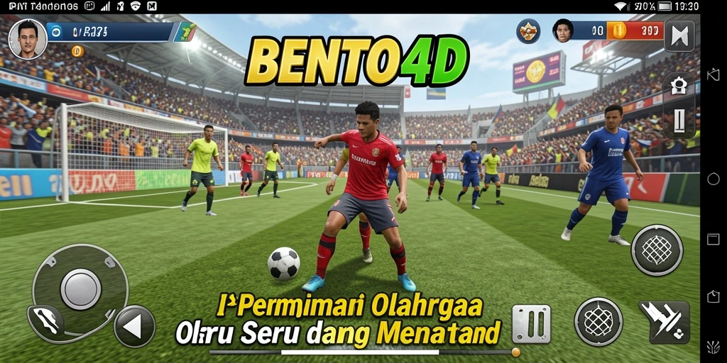 Gameplay BENTO4D menampilkan aksi olahraga yang menarik.