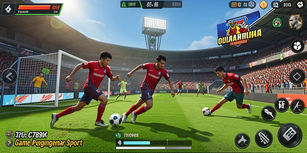 Tampilan gameplay C7890 dengan aksi olahraga yang seru.