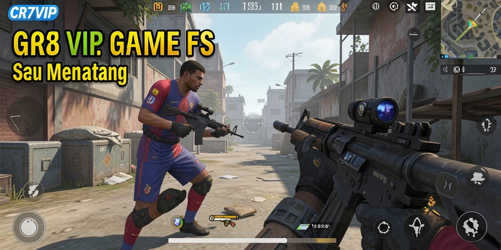 Tampilan mendebarkan dari gameplay CR7VIP yang intens.