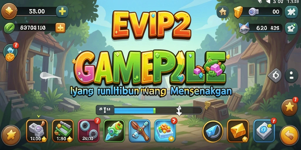 Screenshot gameplay utama EVIP2 yang menunjukkan aksi dalam game Idle.