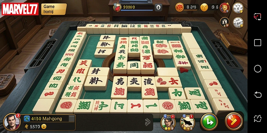 Tampilan gameplay seru Mahjong di MARVEL77.