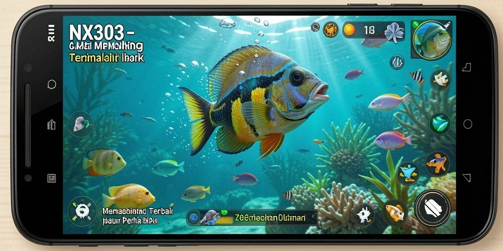 Tampilan gameplay NX303 dengan pengalaman memancing yang seru dan mendebarkan.