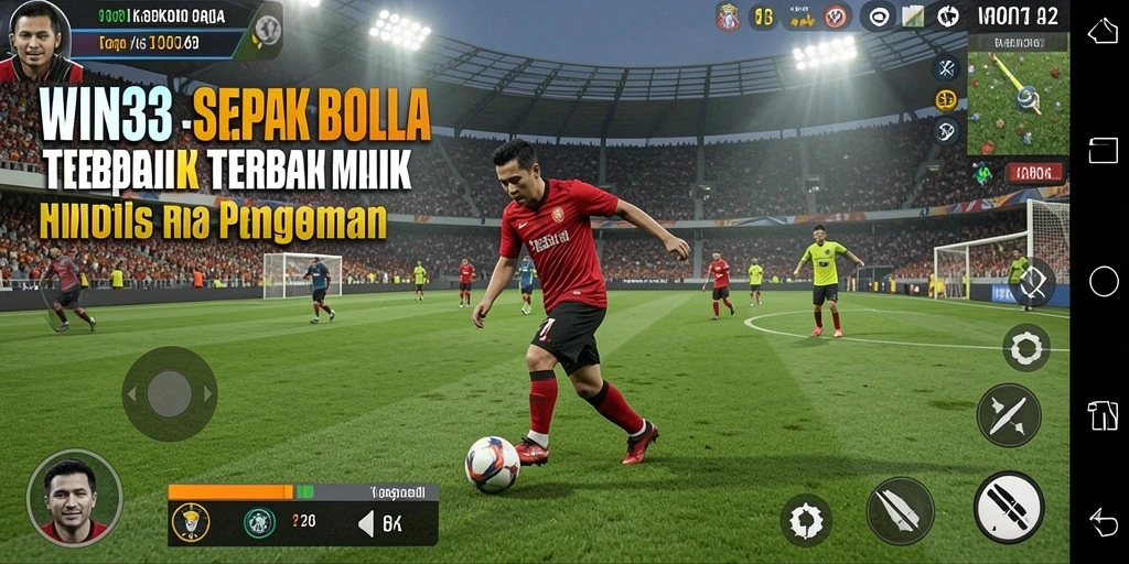 Tampilan gameplay <strong>WIN33</strong> yang memukau dengan atmosfir lapangan sepak bola.